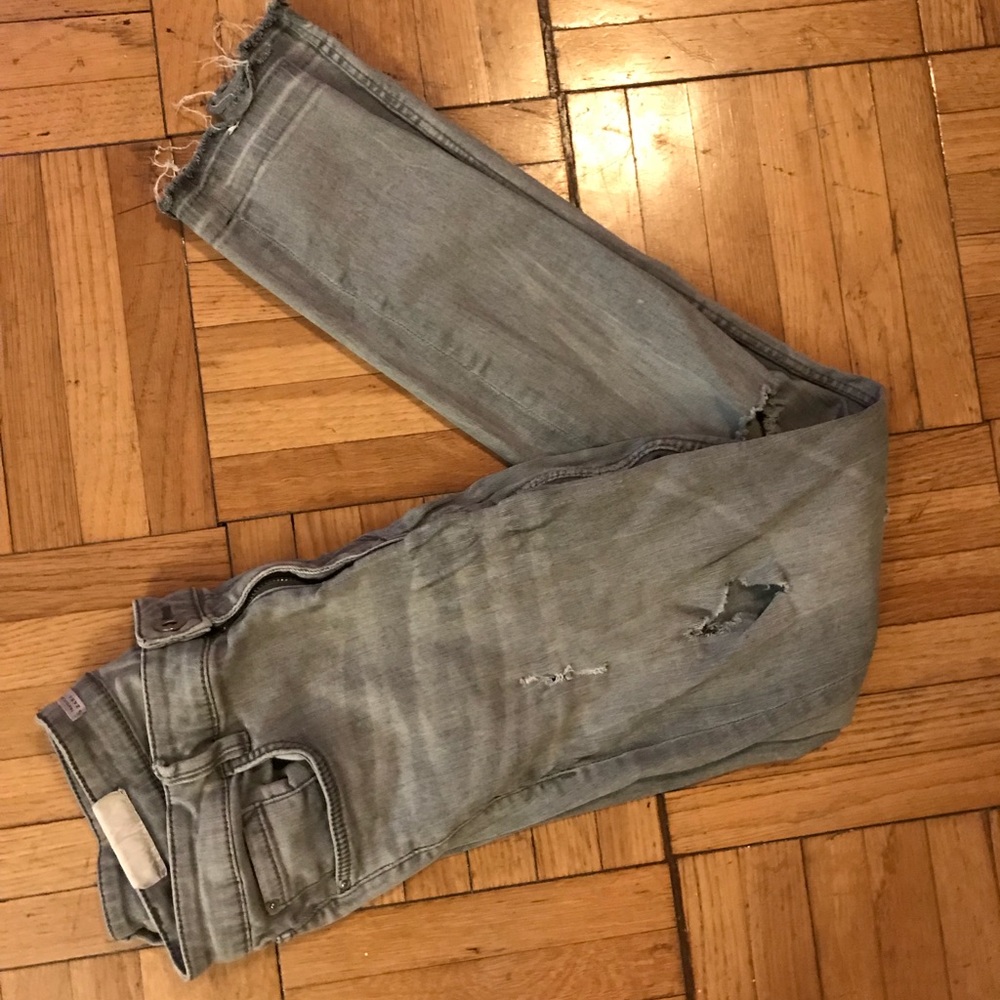 Distressed Grey Jeans